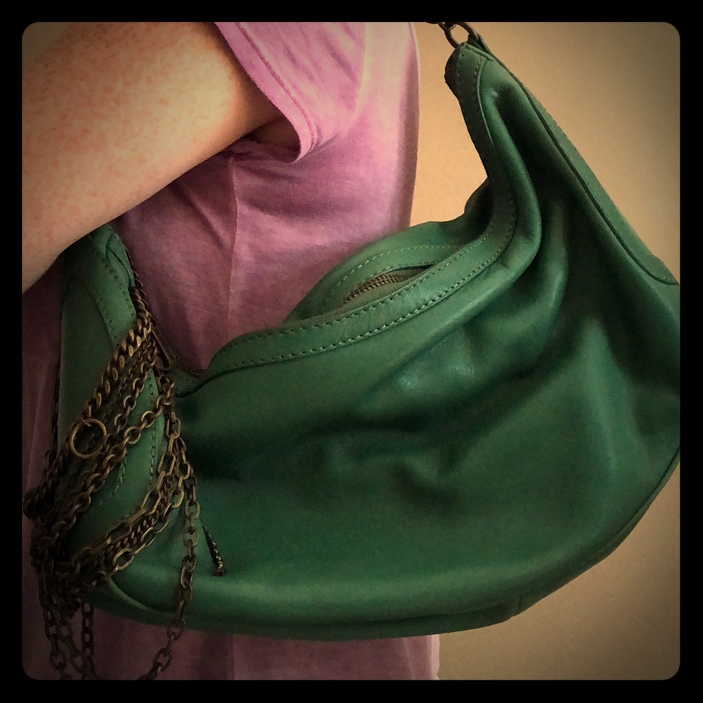 Juicy Couture dark green leather purse